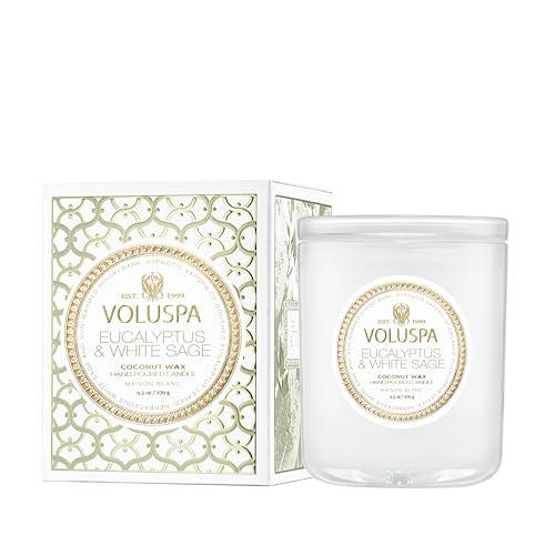 Voluspa Eucalyptus & White Sage, Classic Boxed Candle,...