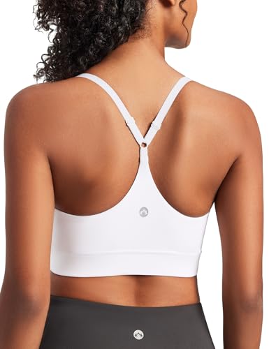 Image of Heathyoga Sports Bras for Women Adjustable Strappy Sports Bra Y-Back Low Impact Racerback Workout Bra with Removable Pads