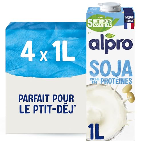 Alpro - Boisson végétale - Soja - 1L - Lot de 4x1L