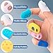OIIKI 20 PCS Rubber Finger Tips, Silicone Finger Protectors, 5 Sizes Finger Guards for Cutting Food, Finger Paper Gripper, Finger Tips Guard for Sewing, Crafts, Paperwork - 5 Color