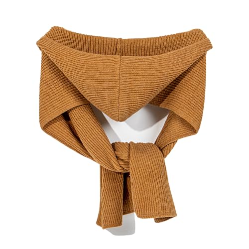 Warm Knitted Scarf Hat Winter Warm Hooded Shawl Fashion Accessories Neckwear For Office Women Girl Daily Shoulder Wrap