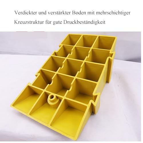Tapetes plásticos para rampa de bordillo, placas de escalón con encaje para rampa de automóvil, tablas de transición para cambio de nivel en aceras (25 x 40 x 16 cm) miniatura 5