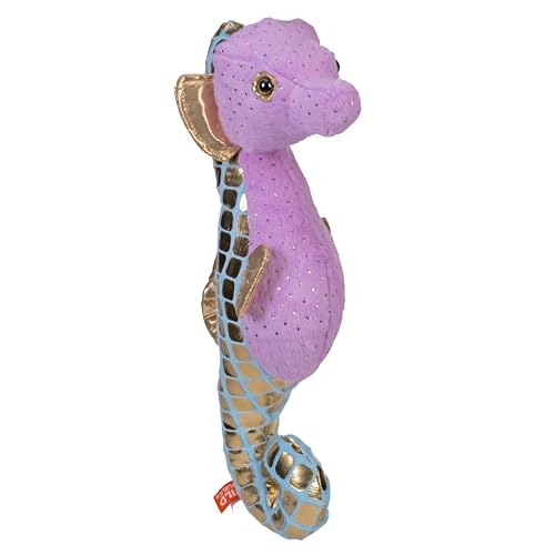 Wild Republic Foilkins, Purple Seahorse, Stuffed Animal, 12 inches, Gift for Kids, Plush Toy, Fill is Spun Recycled Water Bottles