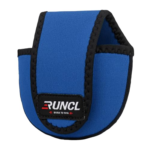 RUNCL Baitcasting Reel Bag – Protective Storage Pouch for Baitcasting Reels & Spinning Reels, Lightweight & Durable, Ideal for Freshwater & Saltwater Fishing Trips (Blue & Black)