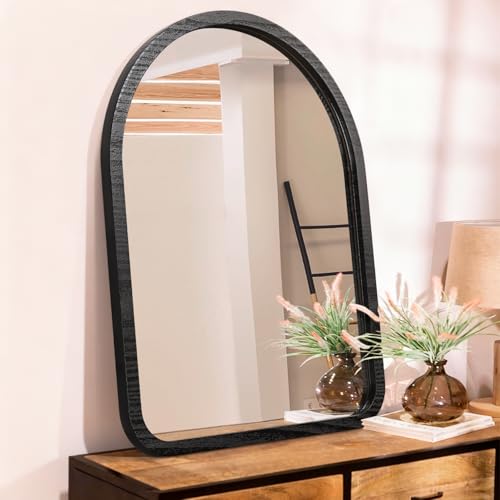 Arch Wall Mirrors, Large 20"×16" Wooden Framed Vintage Rustic Farmhouse Vanity Mirror Decor Bathroom Bedroom Entryway Hallway Living Room