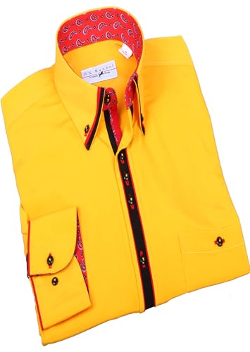Chemise jaune d'oeuf confortable pour danser sans transpirer style rétro