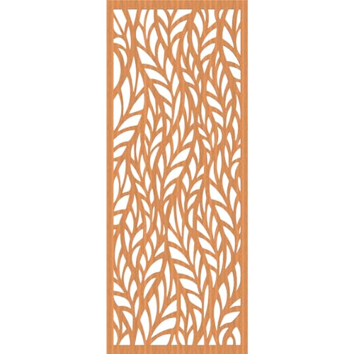 Image of Ortonville Decorative Pierced Fretwork Wood Wall Panels, 31 3 /8 inchW x 79 3 /8 inchH x 3 /8 inchT, Cherry