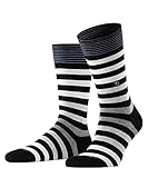 Burlington Socken Blackpool Baumwolle Herren schwarz grau viele weitere Farben verstärkte Herrensocken mit Muster atmungsaktiv gestreift und dünn ONE-SIZE-FITS-ALL als Geschenk 1 Paar