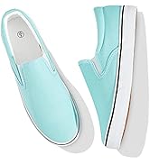 No Boundaries Women's Twin Gore Canvas Slip On Sneakers, Wide Width