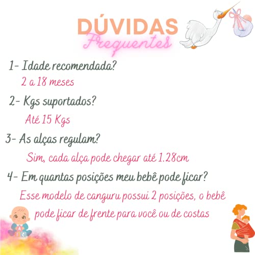 Canguru Click Bebê Passeio Suporta Até 15 Kg - JEANS