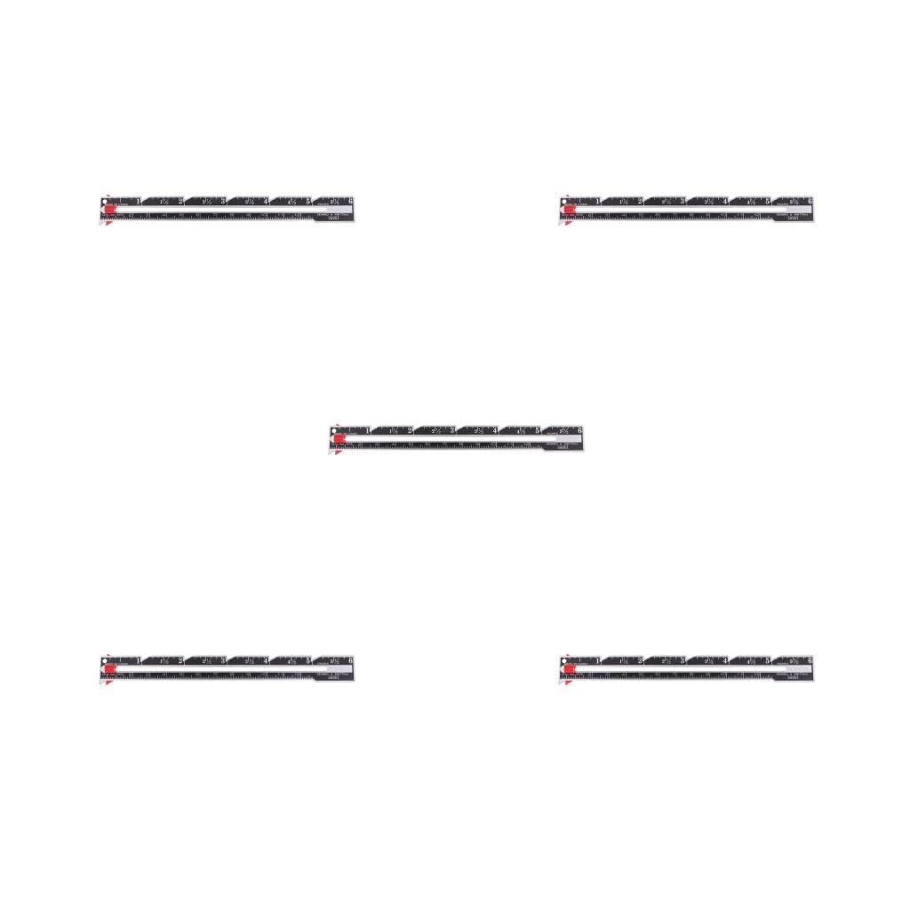 Adoorniequea Black 5 Set Metal Sewing And Knitting Gauge Garment Pattern Dress Making Ruler