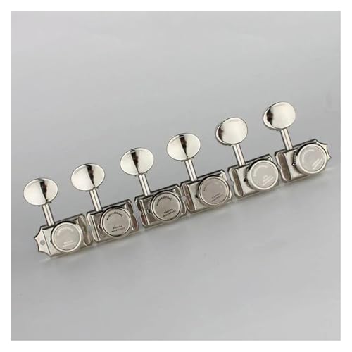 ヴィンテージ ニッケル/クローム ロック ストリング チューナー エレキギター マシン ヘッド チューナー ST/TL ギター チューニング ペグ用(Nickel)