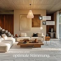 tectake® Hängelampe im Boho-Stil, Deckenleuchte mit Vintage Lampenschirm, Ø 40,5 cm, Wohnzimmerlampe mit E27 Fassung, Schlafzimmerlampe, Pendelleuchte Esstisch, Deckenlampe Wohnzimmer aus Jute – Ansicht 3