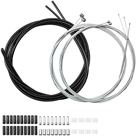 Kit Cavi Freno Per Bici Universale - Set Ricambio Completo Per Mountain Bike E Bici Da Strada - Guaine E Accessori Inclusi