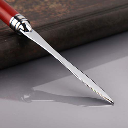 SHOTAY Brief Opener,Houten Handvat Letter Opener Roestvrij Staal Mes Split File Enveloppen Briefpapier - Afbeelding 4