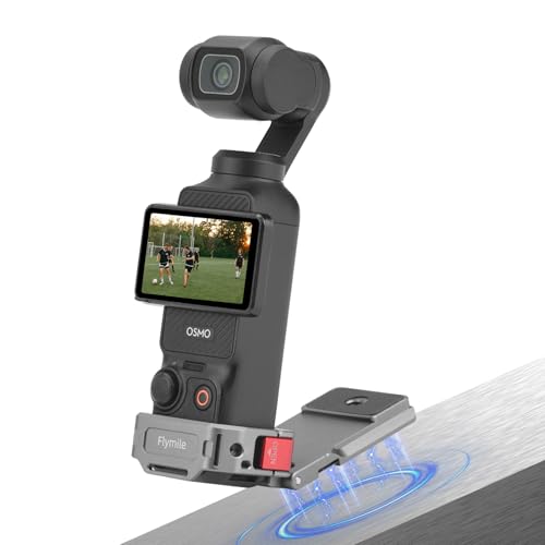 Image of Pocket 3 4 Magnetic Mount, Magnet Expansion Adapter Holder with Cold Shoe on Iron Fence, Aluminum Alloy Magnetic Mount Stand for DJI Osmo Pocket 3 4 /Xtra Muse Creator Combo Handle Accessories