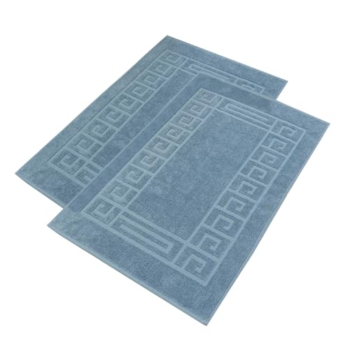 nice homeit Lot de 2 Tapis de Bain en éponge 100% Coton – Tapis de Bain de Haute qualité – Extra Doux, absorbants et lavables en Machine – Fabriqué en...