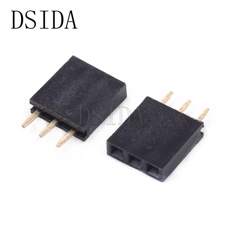 Wiring Connecting Terminals - 10PCS Female Pin Header Strip 3 Pin Pitch 2.54 mm Single Row Female Pin Header 1x3 1 * 3 PCB Connector
