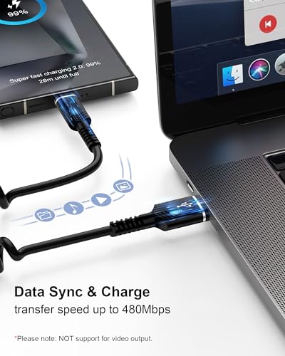 USB to USB C Cable Coiled Auto Wire, Type C Car Phone Charger Fast Charging Cord for iPhone 17/16e/15 Pro Max/16 Pro/Air/Galaxy/Pixel, Retractable USB-C Power Line for Apple Carplay & Android Auto