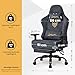 Gaming Stuhl Chair Gamer Sessel-Stoff Wildlederimitat Gamer Stuhl mit Fußstütze Lendenkissen Kopfstütze Höhenverstellbar 3D Armlehnen mit Mehrfach Verstellbaren Armen Gamingstuhl 200 Kg Grau