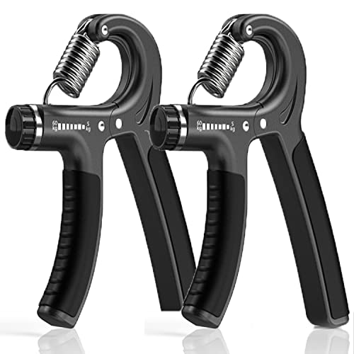 Handtrainer,Unterarmtrainer,Handtrainer fingertrainer,(2er Set) 5-60KG Verstellbarer Griffkraft trainer für Fitness Klettern Krafttraining Handrehabilitation Cover