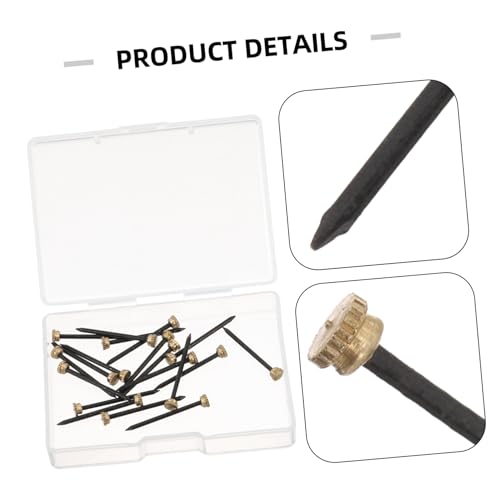 Image of PRETYZOOM 20pcs Decorative Wall Nails for Picture Hanging Copper Picture Frame Hardware Elegant Design for Artwork and Decor Strong Support for Home Display