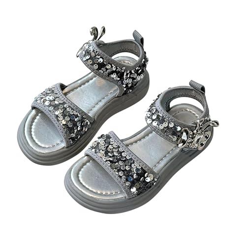 Girls Summer Soft Bottom Non Slip Sports Sequins Sandals Kids Beach Adjustable Color Platform Casual Shoes