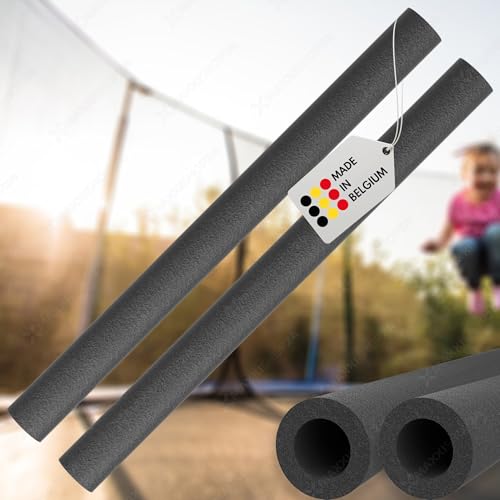 AWM Espuma para trampolín de 100 cm, tubos de espuma, acolchado de espuma, protección para barras, fabricado en la UE (antracita, 8 unidades)