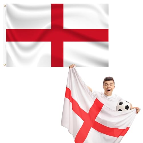 【UK STOCK】 Premium Quality 5x3ft (150cm x 90cm) England Polyester Flag For Football, Rugby Sports Decorations British Street Party Giant Banner