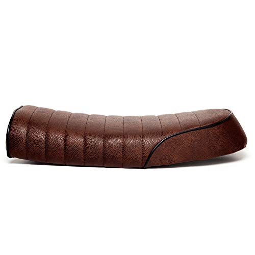 Triclicks Motorcycle Cafe Racer Seat Universal Flat Brat Vintage Saddle Seat For Honda Cb Yamaha Xj - Brown #TOP4