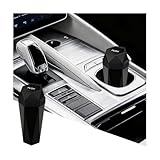 Norkmdi Car Trash Can with Lid, Leakproof Multipurpose Vehicle Cup Holder Garbage Bin, Small Portable Automotive Interior Storage Dustbin Organizer Accessories, Universal Fit (Black)