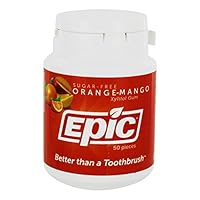 Algopix Similar Product 7 - EPIC DENTAL GUM ORANGE MANGO XYLITOL