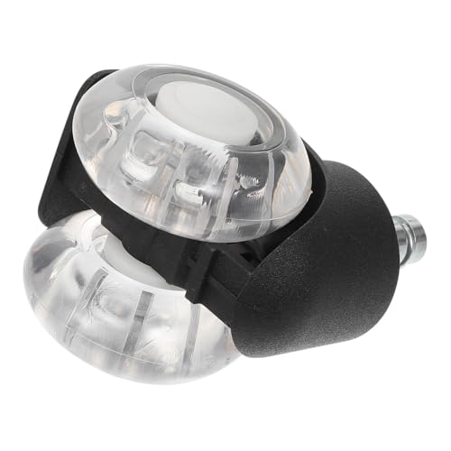 Hemobllo Ruote Trasparenti per Mobili e Sedie da Ufficio Doppia Rotella Resistente e Silenziosa per Parquet e Pavimenti Duri Facile Installazione e Scorrimento Fluido