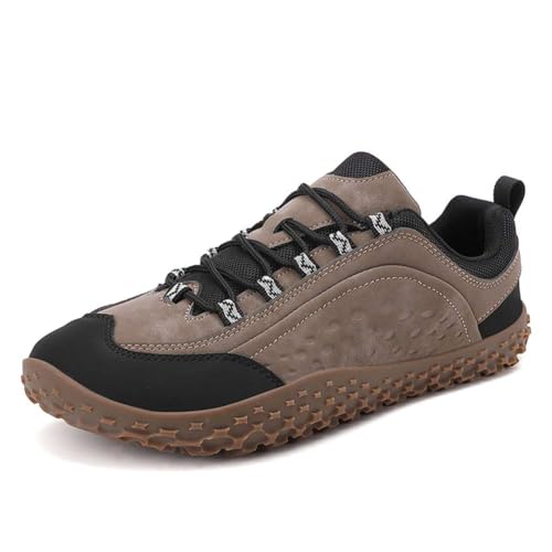 mitvr Mens Low-Top Hiking Shoes | Casual Outdoor Travel Shoes | Leather Fashion Sneakers | Anti-Slip,Comfortable,Light-Weight