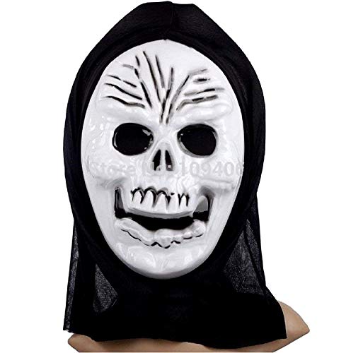 KIRALOVE Kostium szkieletowy maska - kolor biały - przebranie - karnawał - Halloween Zombie Monster kość śmierci - dorośli - mężczyźni - chłopcy - oryginalny pomysł na prezent