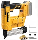 2-in-1 Cordless 18GA Brad Nailer/Staple Gun, Compatible with Dewalt 20V Max Battery (No Battery), Electric Nail Gun/Stapler Battery Powered with 1000 Nails/Staples for Wood Carpentry, Home Improvement