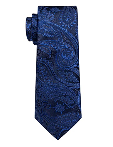 Yourties Royal Blue Paisley Ties Woven Silk Neckties For Men Wedding Party Ceremony Gifts #TOP5