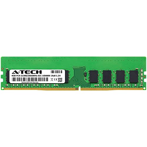 Image of A-Tech 4GB RAM Replacement for Synology D4EU01-4G | DDR4 2666 MHz PC4-21300 ECC UDIMM Unbuffered DIMM Memory Compatible for RS2821RP+, RS2421RP+, RS2421+