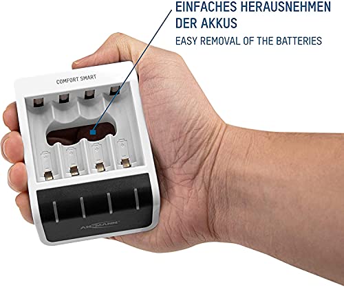 ANSMANN Caricabatterie per batterie da 1-4 batterie NiMH AA o AAA, caricatore automatico con tecnologia di ricarica… - Afbeelding 7