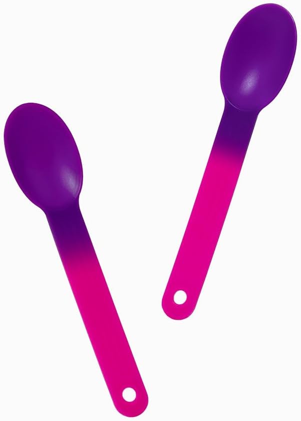 1000-Count XL Color Changing Ice Cream Plastic Spoons | Changes Pink to Purple When Cold | Perfect for Birthdays, Parties | Frozen Dessert Supplies