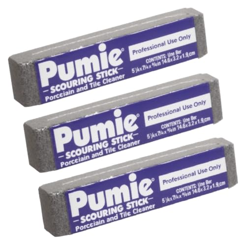 Pierre de nettoyage PUMIE STICK pour WC et four lot de 3 blocs pierre ponce