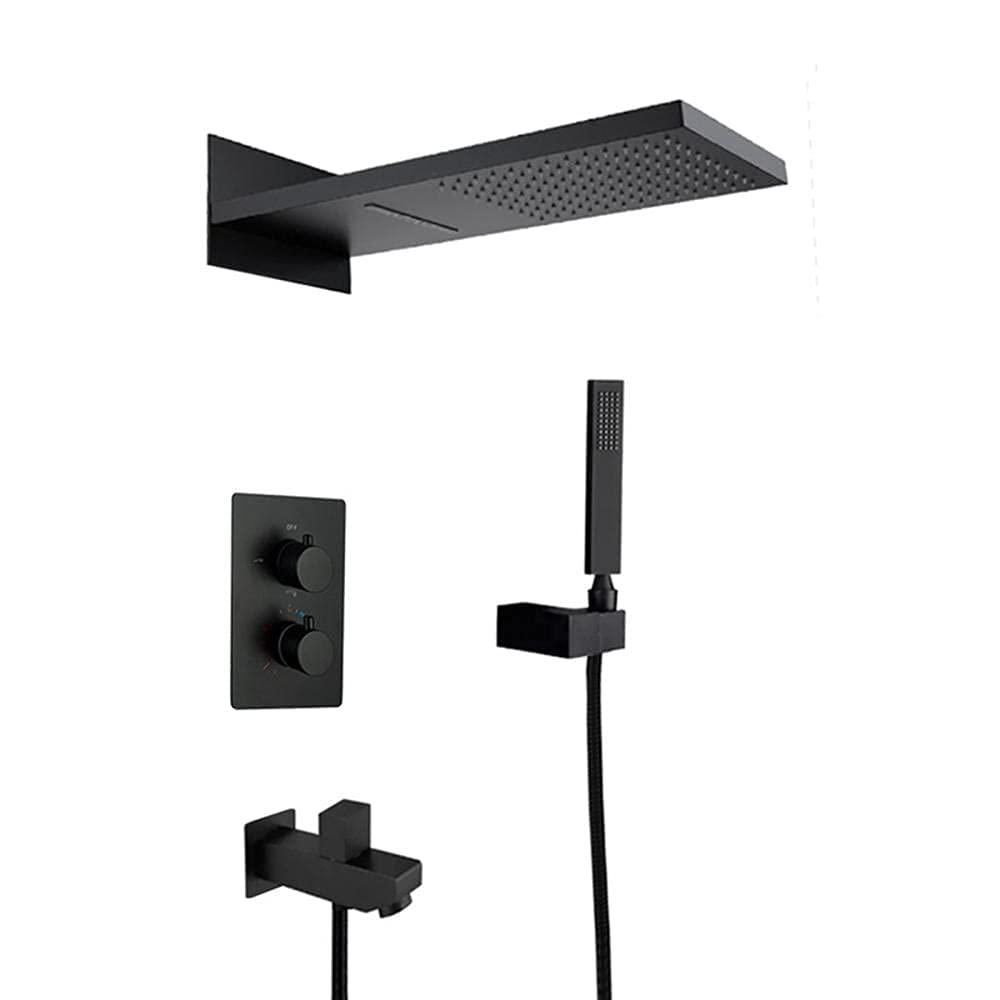 Mitigeur de douche thermostatique cascade à 3 fonctions pour un jet enveloppant et régulé