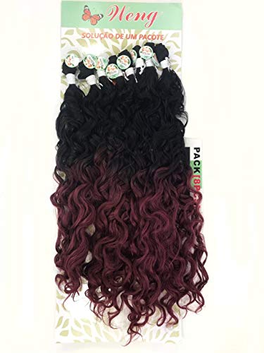 Cabelo Organico Cacheado Ondulado MegaHair 270 Gramas 8 Telas 70 Cm Sofia T2/BUG