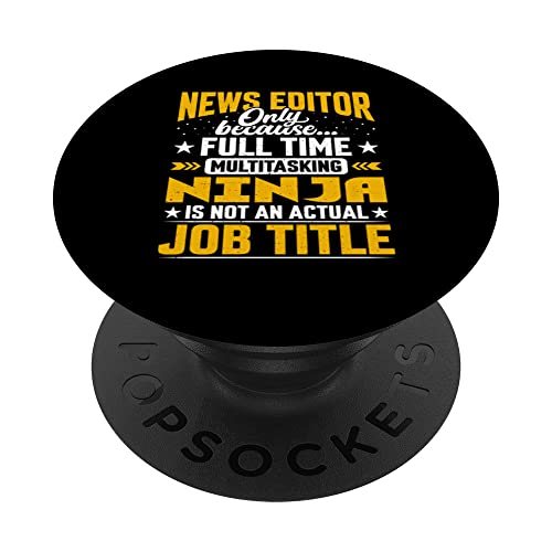 News Editor Job Title - Funny News Writer Journalist PopSockets PopGrip Intercambiable