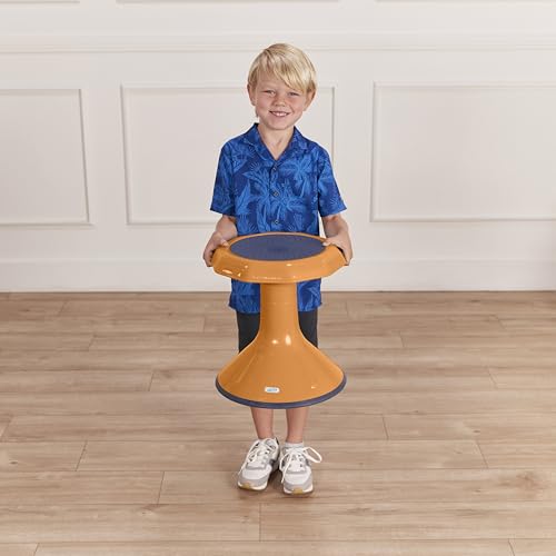 Image of ECR4Kids ACE Active Core Engagement Wobble Stool, 15-Inch Seat Height, Flexible Seating, Orange