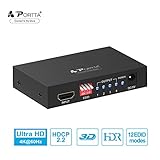 【Hdmi Splitter con EDID】 Los interruptores de administración EDID están integrados para permitir que la mayoría de los tipos de televisores o monitores se utilicen y configuren rápidamente para una máxima compatibilidad. Este divisor Hdmi viene con 12 configuraciones diferentes de EDID que pueden seleccionarse mediante 4 códigos de interruptor DIP en el costado de la unidad. Los EDID incorporados incluyen 4K @ 60 / 30HZ, 1080P, 1080I, 720P, 480P y soporte de audio de 7.1ch / 2.0ch.