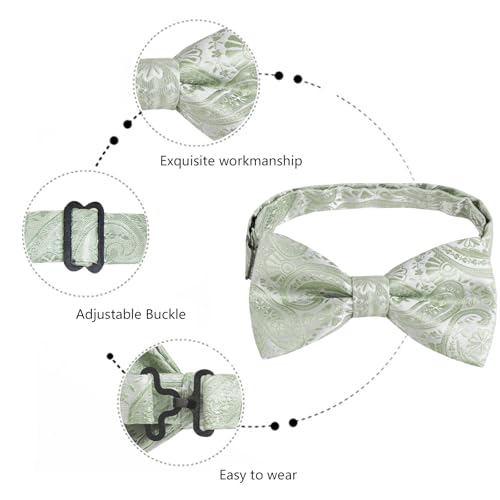 Set de corbatín, pañuelo y mancuernillas para hombre miniatura 3