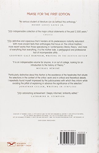 W. W. Norton & Company Leitch, Vincent B. The Norton Anthology Of Theory & Criticism thumb #1