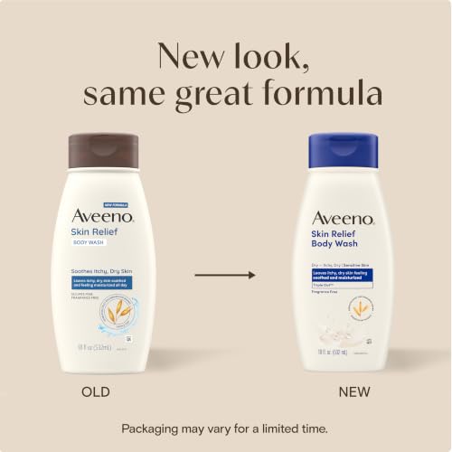 Aveeno Skin Relief Body Wash with Triple Oat Complex, Fragrance-Free, Gentle Daily Body Wash for Sensitive Skin Leaves Itchy, Dry Skin Feeling Soothed & Moisturized 18 Fl Oz - image 2