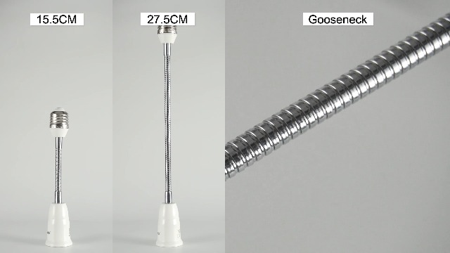 DiCUNO E26 Socket Extender – 2.56″ Extension For Ceiling Pot Lights & Motion Sensor Bulbs (Pack Of 2, PBT, 200W)